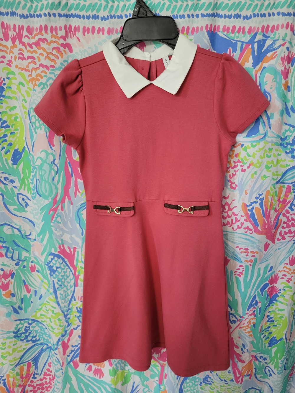 Janie and Jack Pink Dress with White Collar